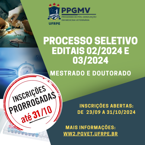 Prorrogado inscrições mestrado e doutorado